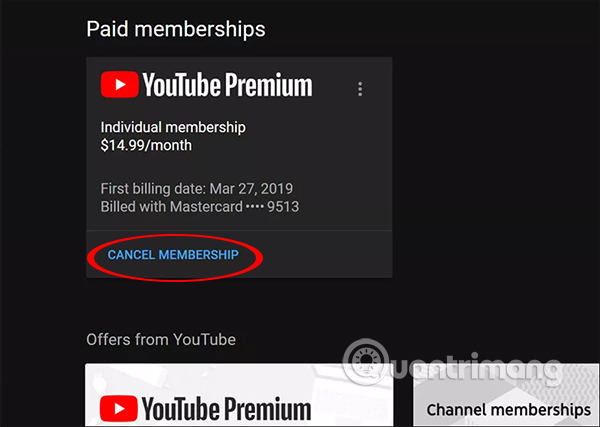Dừng làm thành viên