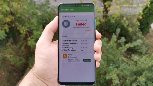 Báo lỗi trên Huawei 30Pro
