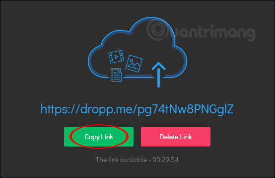 Tạo link chia sẻ