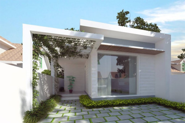 Mẫu nhà cấp 4 đẹp, hiện đại 1