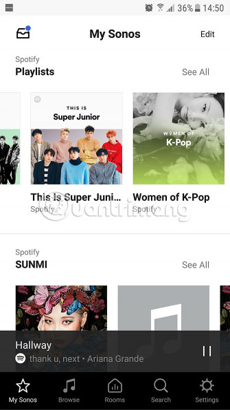 Chọn Add Artist to My Sonos