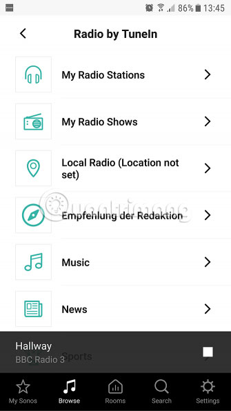 Bây giờ chọn Radio by TuneIn