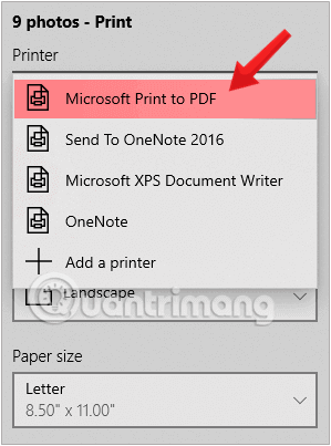 Nhấp vào Print để chạy lệnh in ra PDF