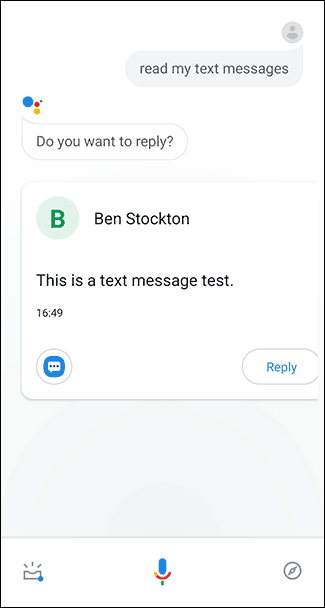 Google Assistant đọc to văn bản 