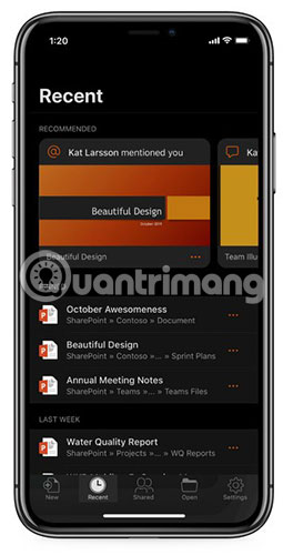 Word, PowerPoint, Excel và OneNote hiện đang thử nghiệm Dark Mode trên iOS 13