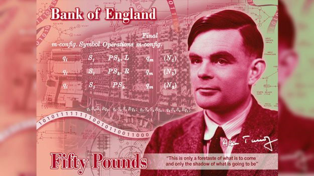Vào năm 2021, chân dung Alan Turing sẽ xuất hiện trên tờ tiền 50 bảng Anh. Ảnh: Bank of England.