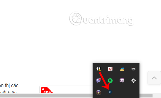 Chạy nền trên khay hệ thống