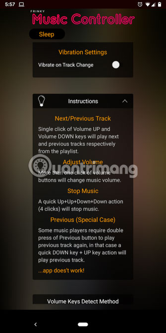 Frinky Music Controller là một ứng dụng tiện dụng khác cho phép bạn tận dụng tối đa các nút vật lý trên điện thoại