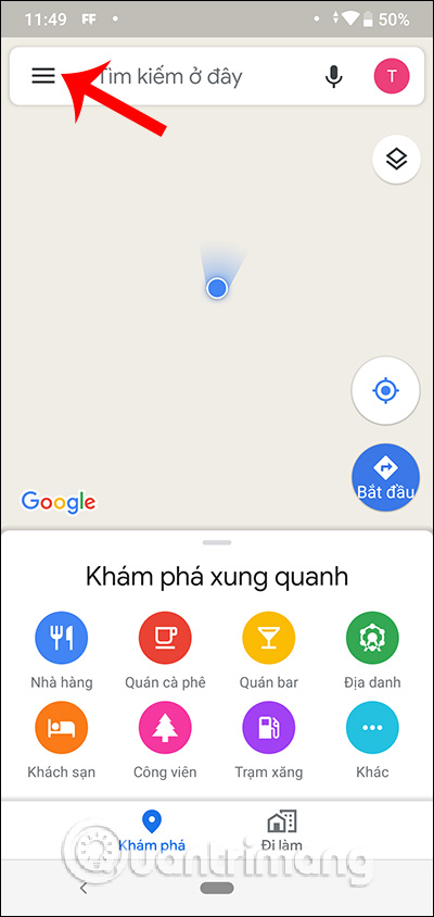 Giao diện Maps