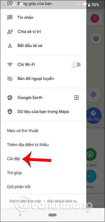 Cài đặt Maps