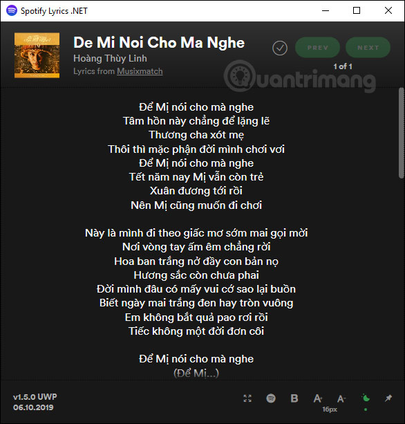 Vietnamese lyrics