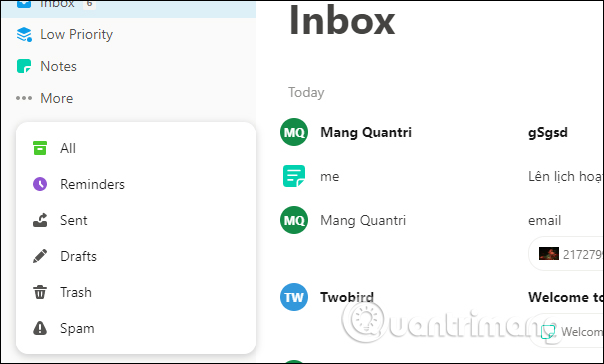 Mở rộng thêm các mục