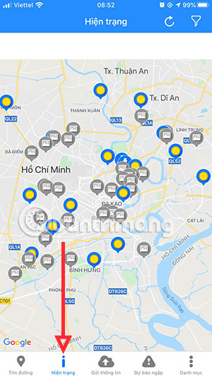 Xem hiện trạng ngập úng UDI Maps