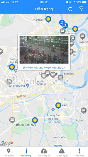 Xem hình ảnh điểm ngập úng UDI Maps
