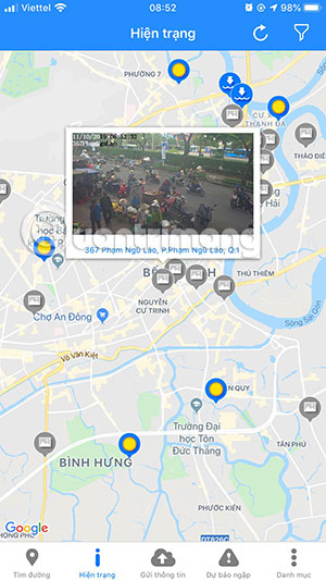 Cập nhật hình ảnh điểm ngập úng UDI Maps