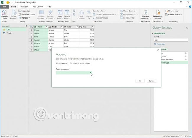 Cách kết hợp nhiều bộ dữ liệu trong Microsoft Excel bằng Power Query