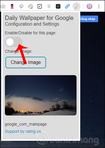 Tắt hình nền Google