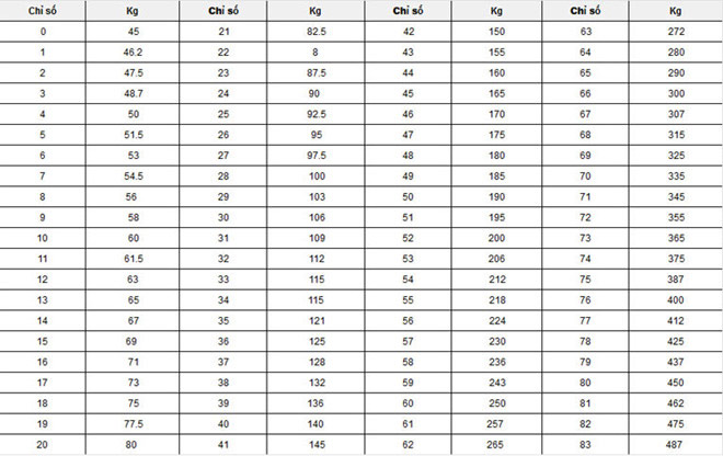 Chỉ số chịu tải