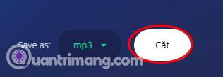 Chọn Cắt để cắt nhạc