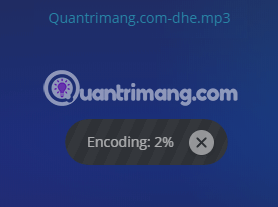 MP3Cut đang tiến hành cắt nhạc