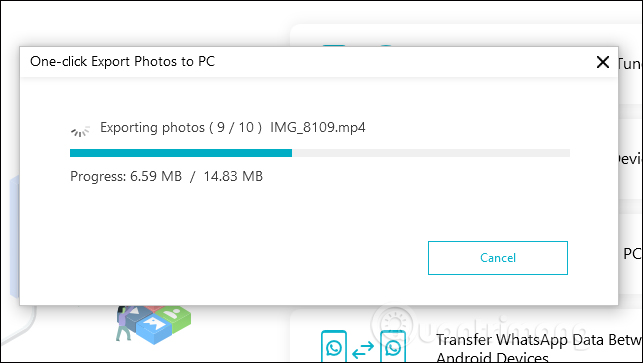 One-click Export Photos to PC