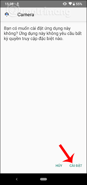 Cài đặt file apk