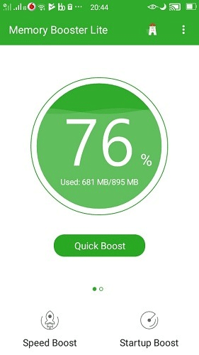 Tình trạng sử dụng bộ nhớ