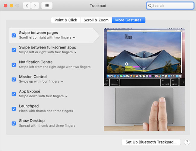 Có nhiều cử chỉ và dễ sử dụng hơn