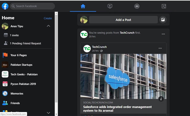 News Feed ở chế độ Dark Mode. (Ảnh: AndroidPolice).