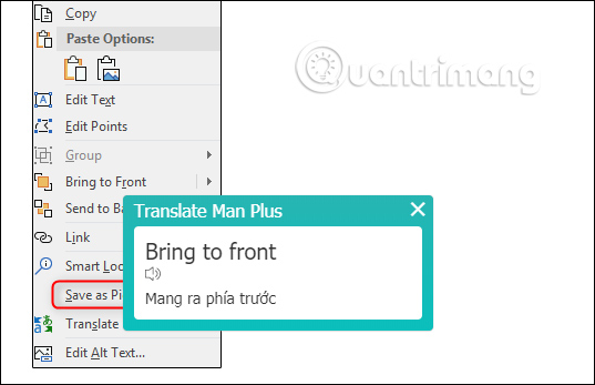 Hiện bản dịch từ trong ảnh