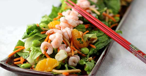 Salad tôm nướng muối tiêu