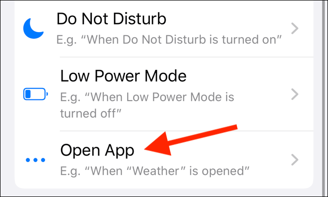 Chạm vào Open App