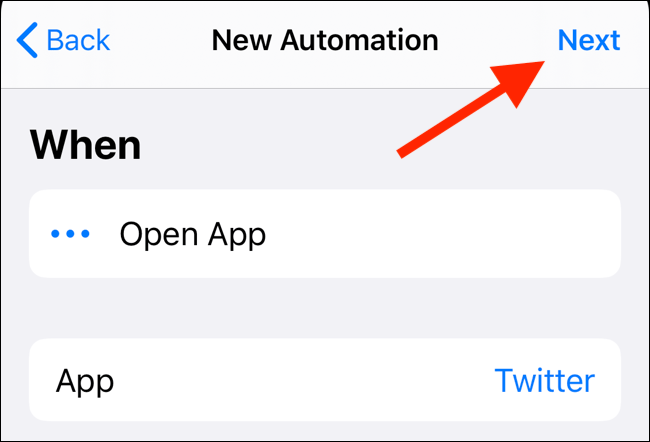 Chạm vào Choose trong phần App
