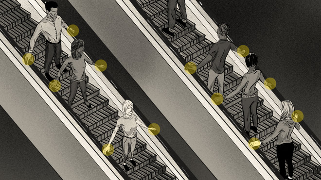 Đi thang cuốn đúng cách 