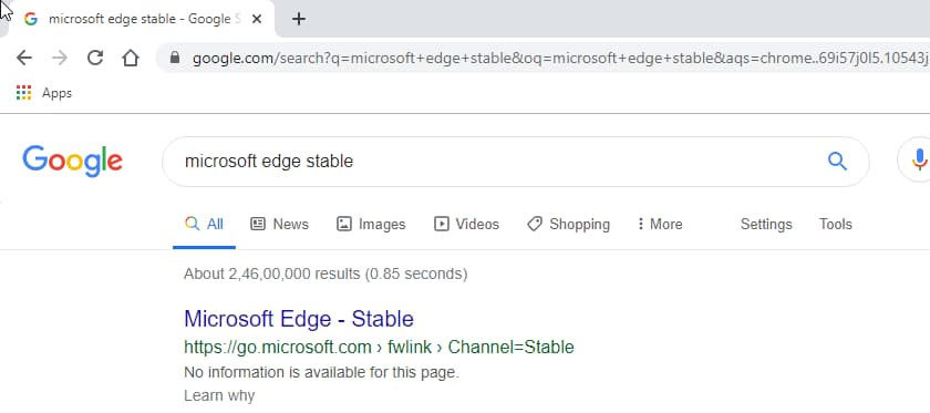 Sau khi cài đặt hoàn tất, biểu tượng của Microsoft Edge vẫn được giữ nguyên