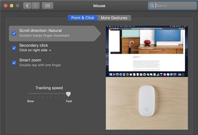 Kích hoạt cử chỉ trên chuột Magic Mouse