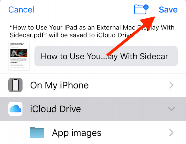 Select folder 