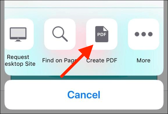 Tap on Create PDF