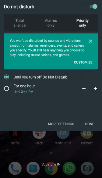 Tùy chỉnh Do Not Disturb trên Android