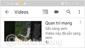 Thông báo Video này đã sẵn sàng xem