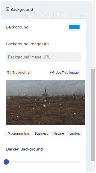 Thay đổi Background