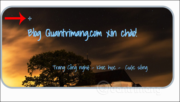 Điều chỉnh vị trí tiêu đề