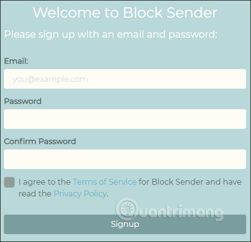 Nhập thông tin tài khoản