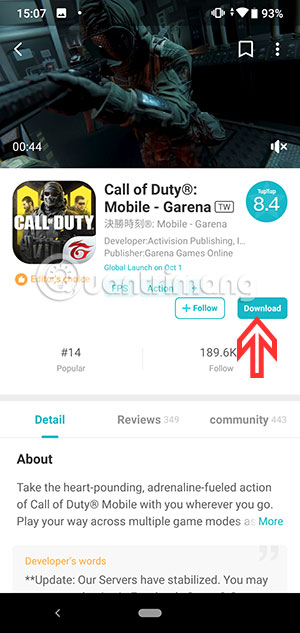 tai cod mobile garena