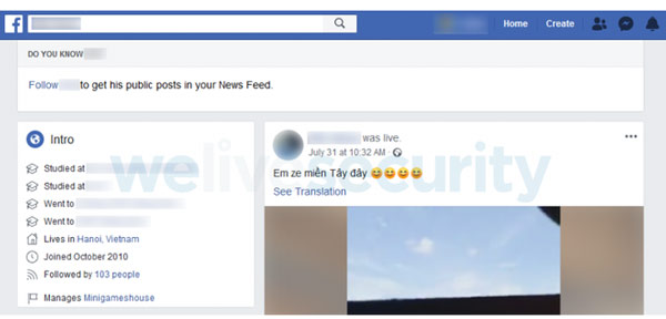 ESET đã lần ra Facebook của sinh viên Việt Nam đã đăng tải các ứng dụng chứa adware. 