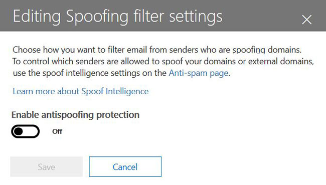 Office 365 Spoof Intelligence