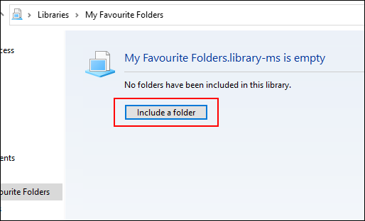 Click vào Include a Folder