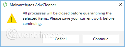 AdwCleaner dọn dẹp máy tính