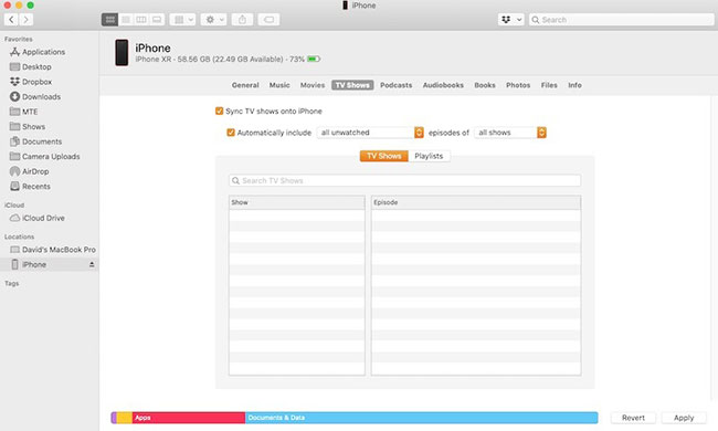 Nhấp vào Apply và sau đó chọn Sync