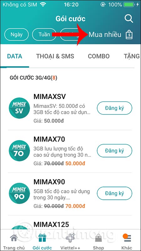 Thay đổi kiểu sắp xếp